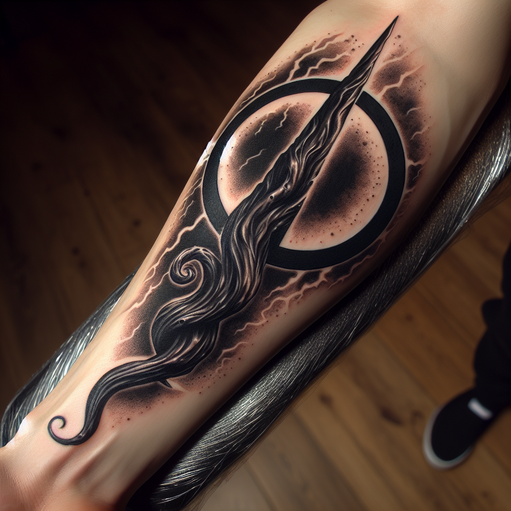 Realistic Dark Mark Tattoo on Forearm