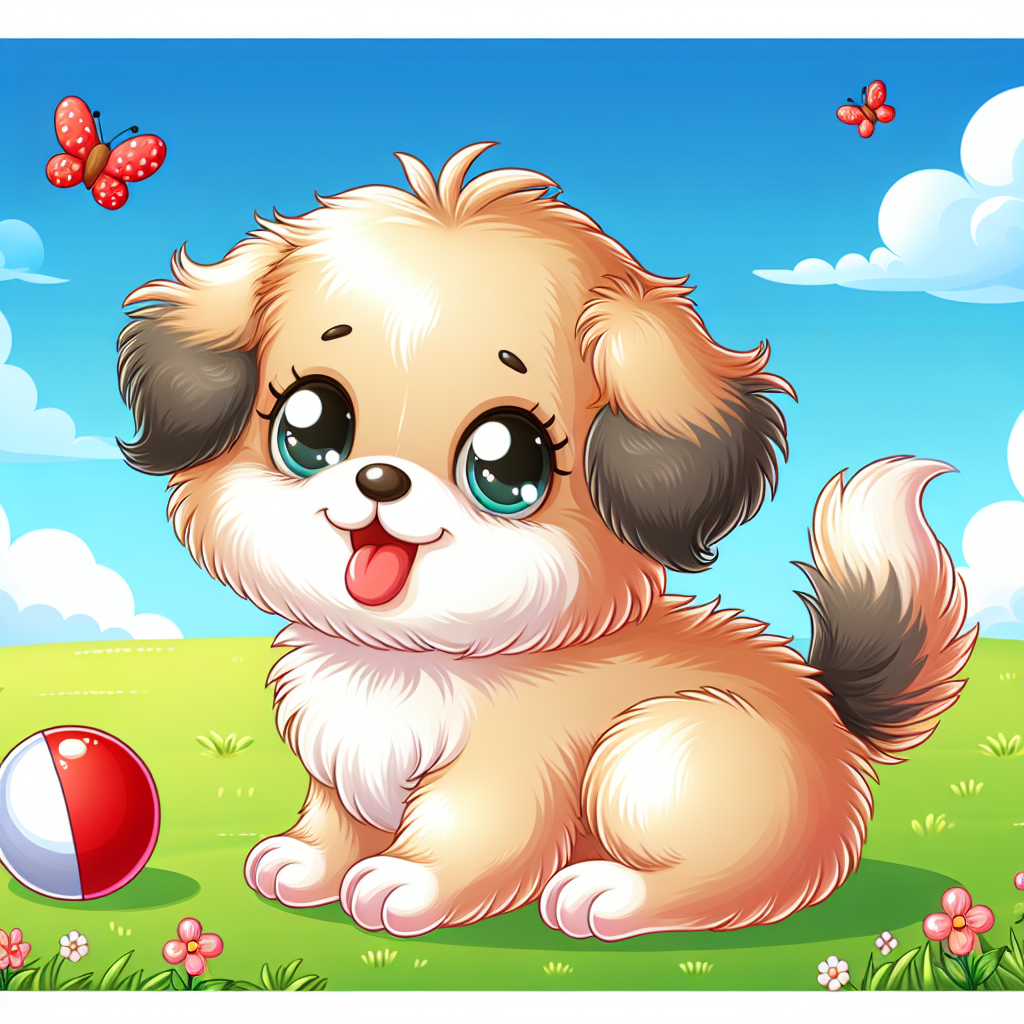 Adorable Cartoon Puppy Drawing