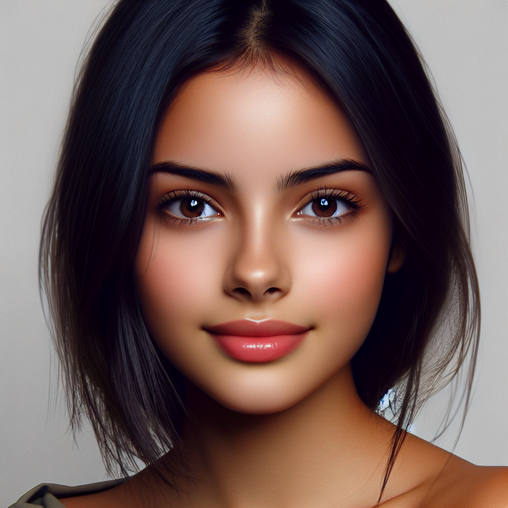 Captivating Hispanic Teenage Girl with Radiant Beauty