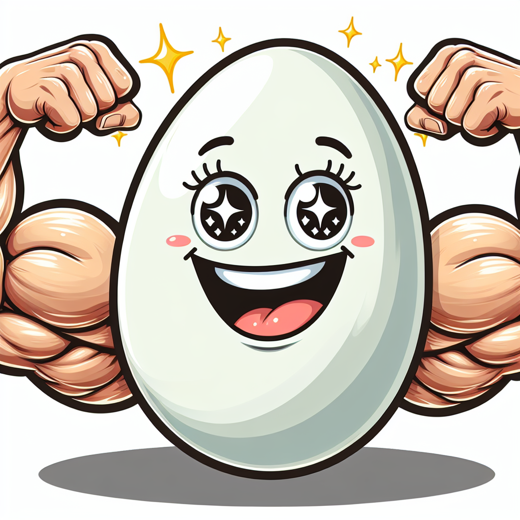 Animated Illustration of Joyous and Muscular Egg