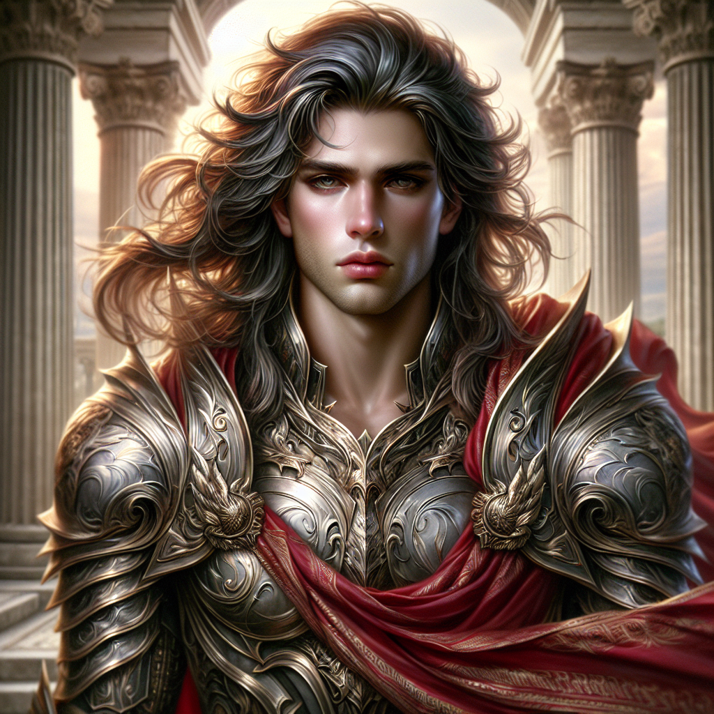 Detailed Portrait of Ares, the Greek God of War