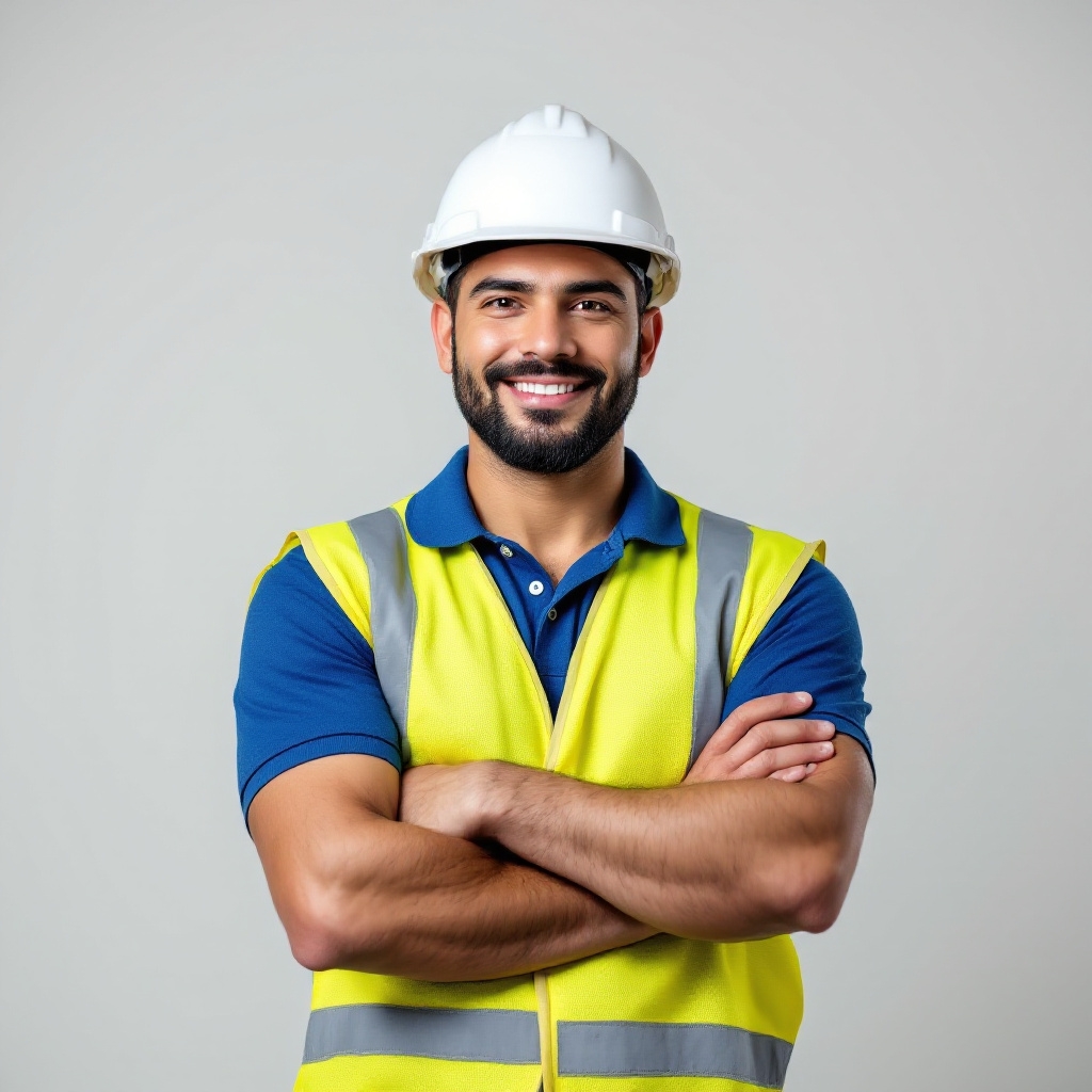 Professional Hispanic Construction Worker Image