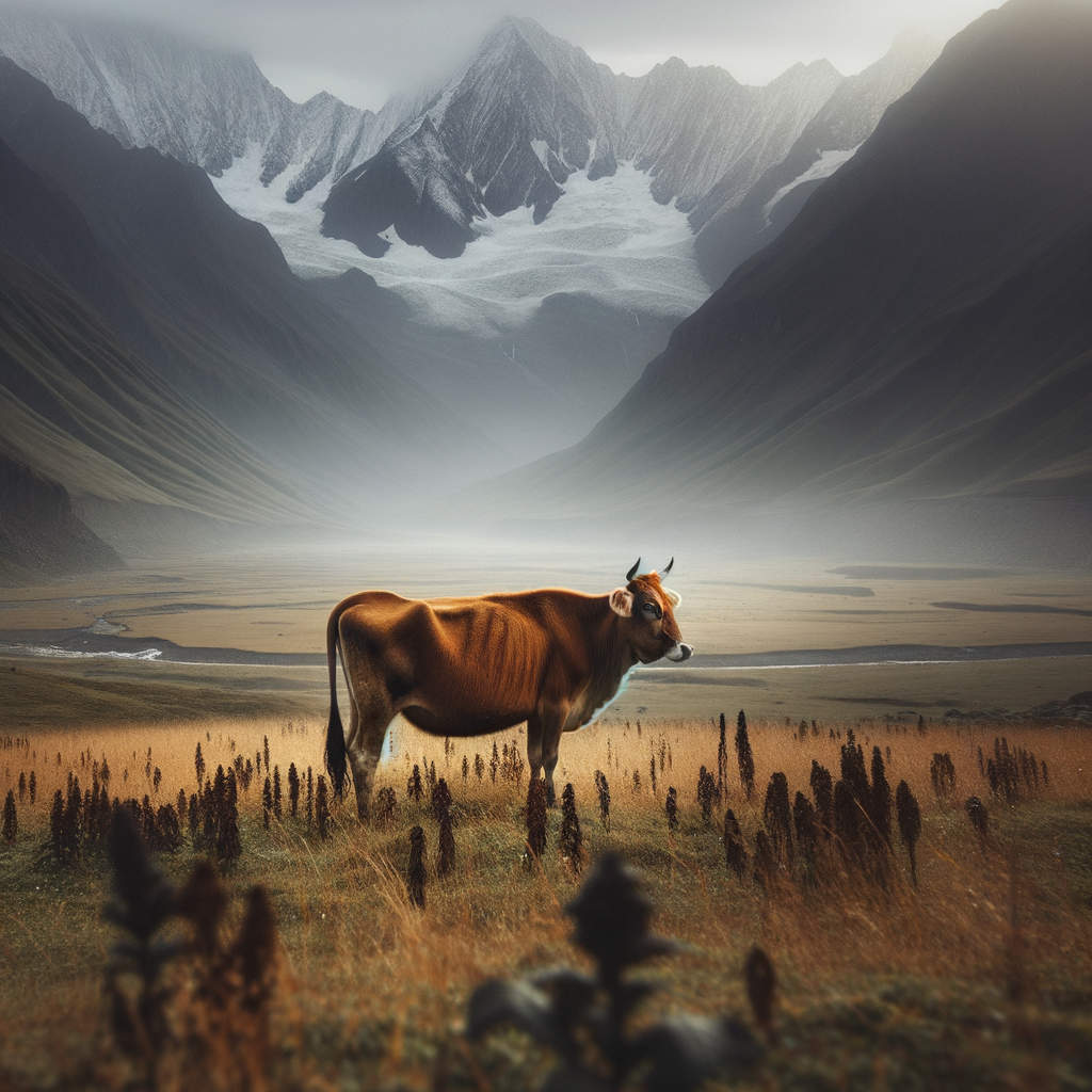 Single, Solitary Cow