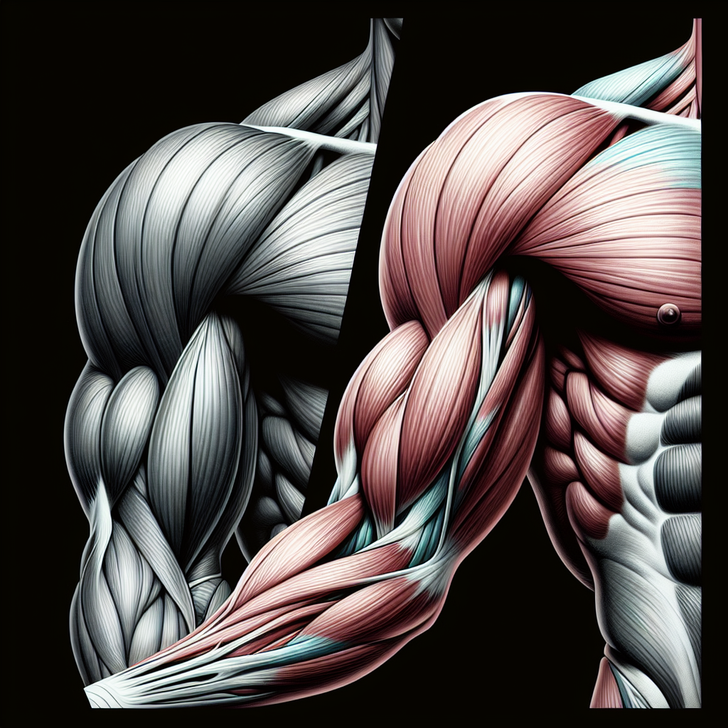 Muscular Arm Illustration: Focus on Triceps and Biceps