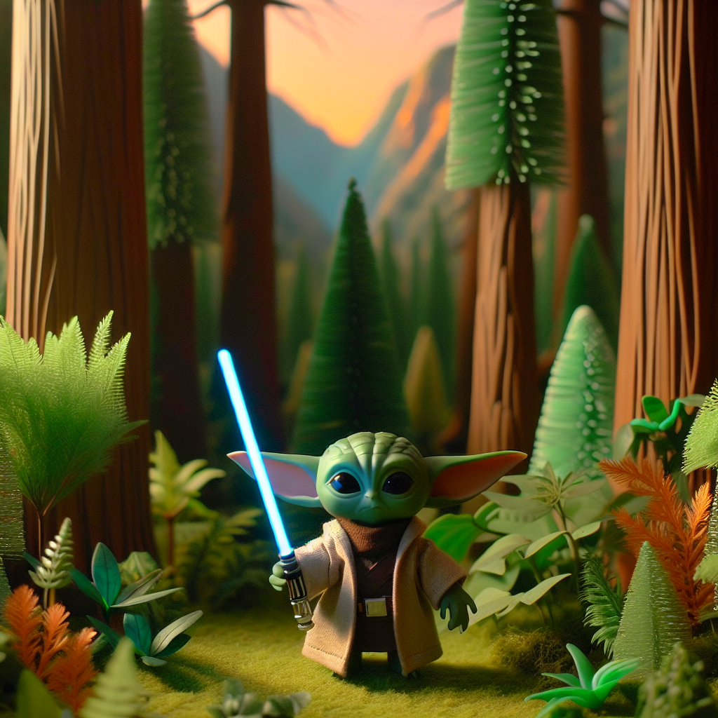 Yoda: Wise Green Humanoid with Lightsaber