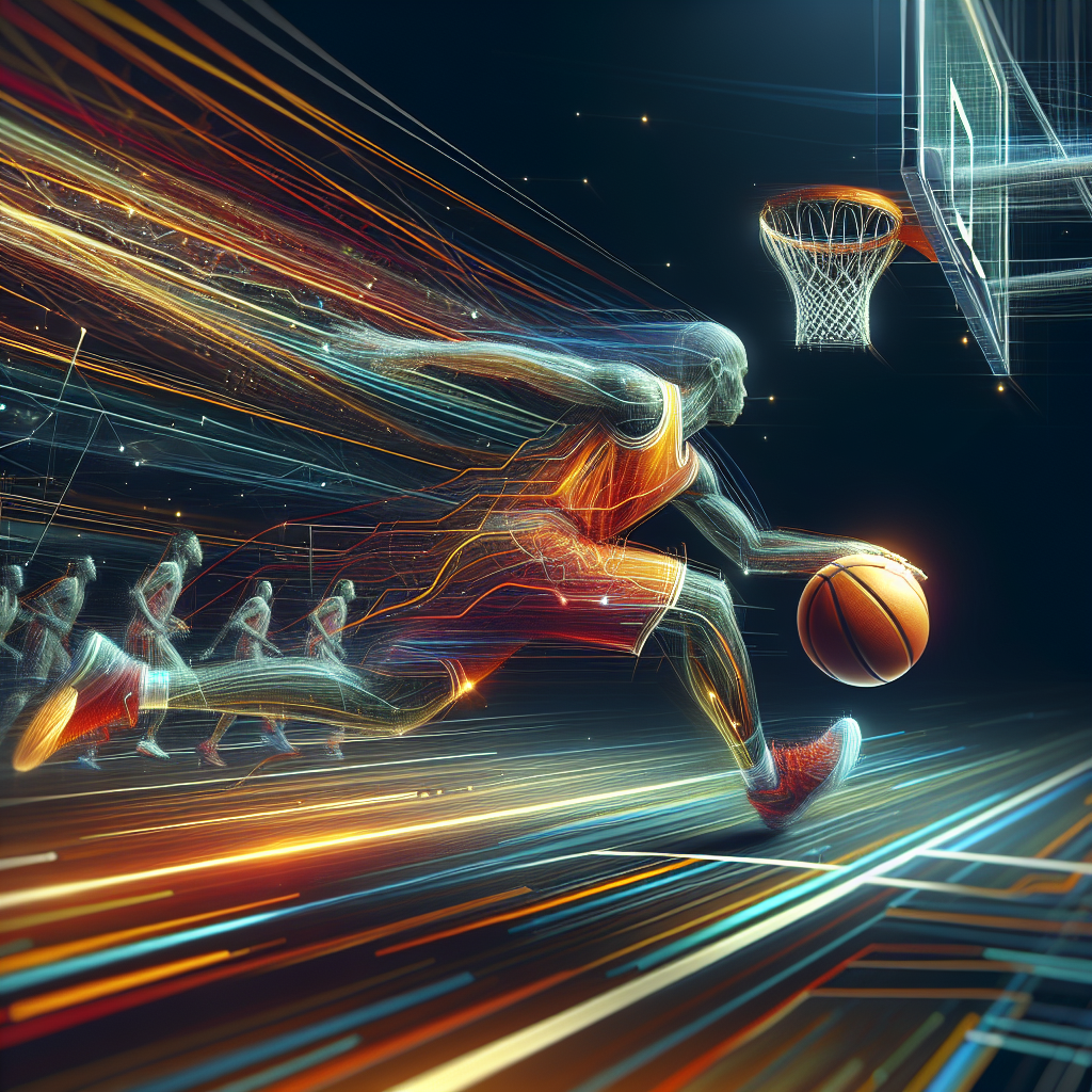 Abstract Basketball Art: Capturing Vibrant Movement