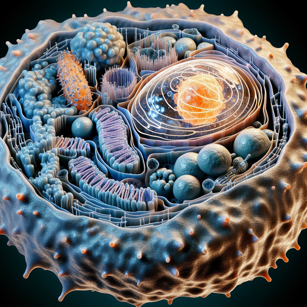 Detailed 3D Model of a Human Cell and Its Organelles