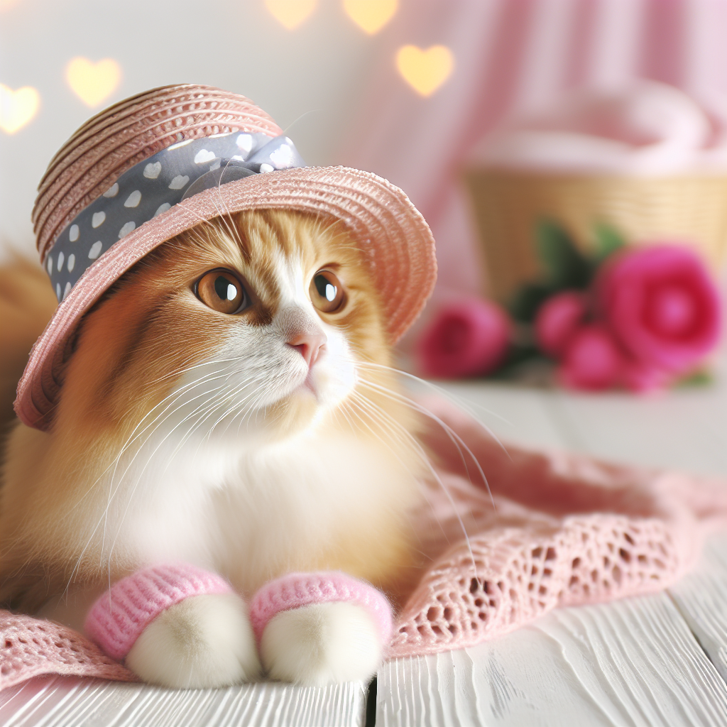 Adorable Cat Wearing Hat