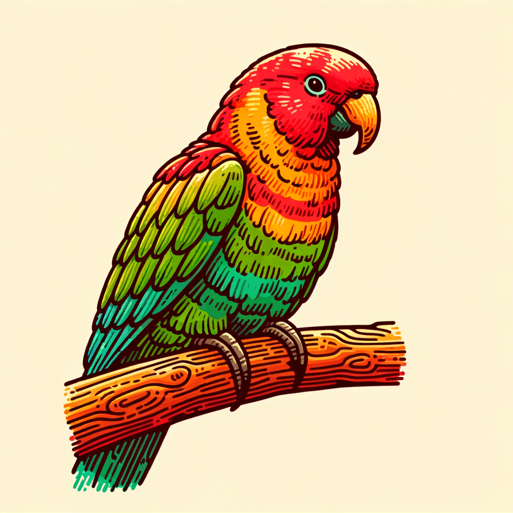 Simple Parrot Drawing