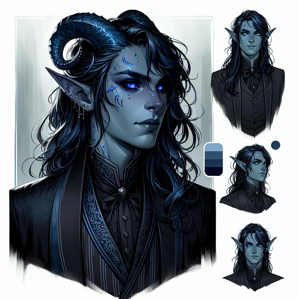 Enigmatic Tiefling Character Design