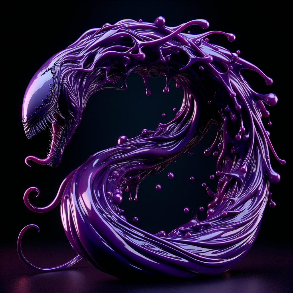 Purple Alien Symbiote Visualization