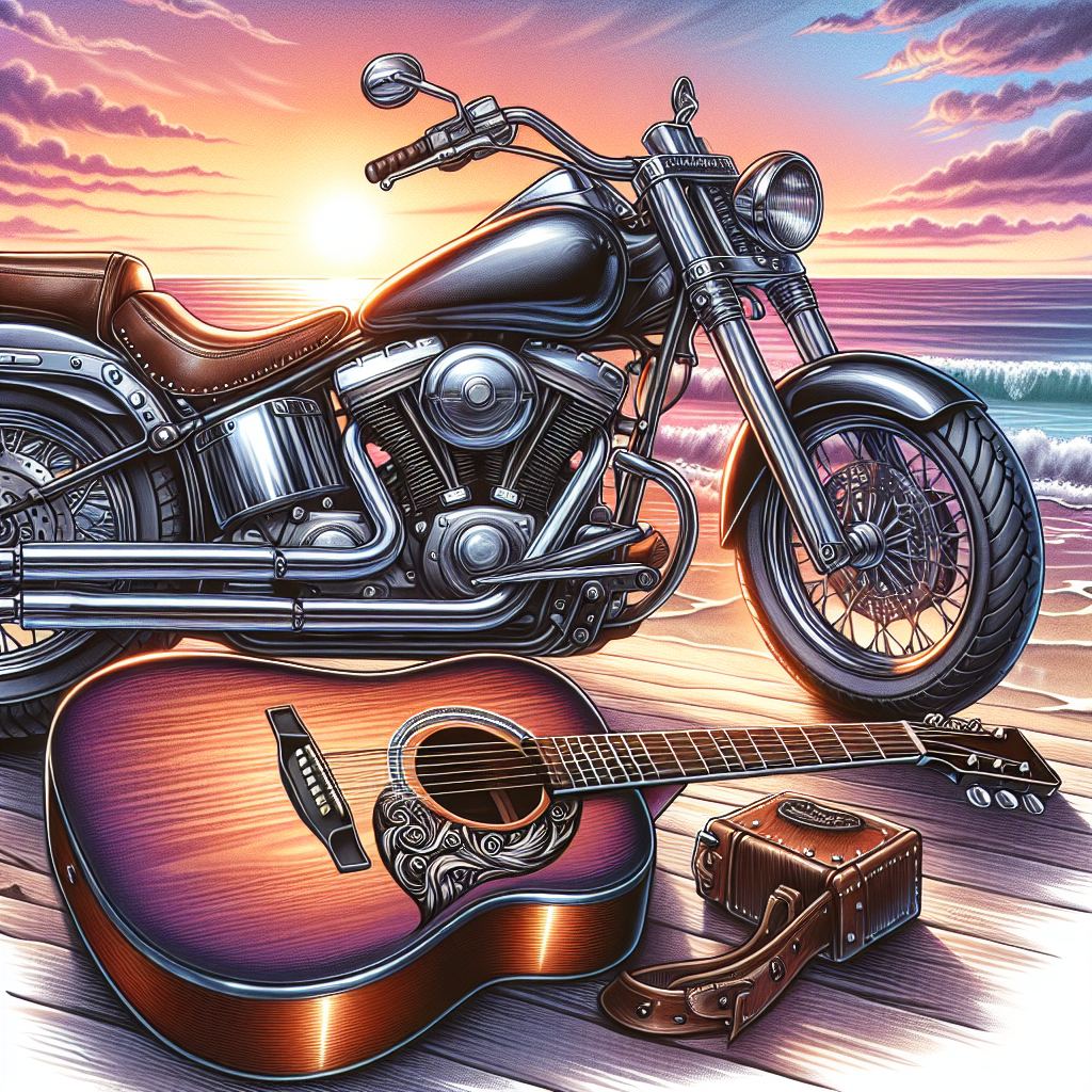 Experience the Bliss of a Motorcycle and Guitar