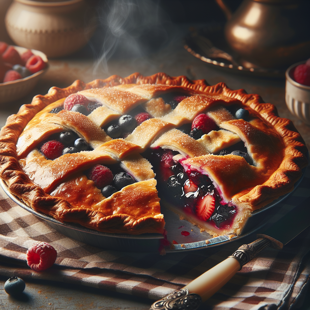 Freshly Baked Mixed Berry Pie