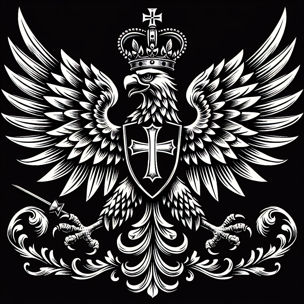 Bold Polish Eagle Tattoo Design with Symbolic Authority