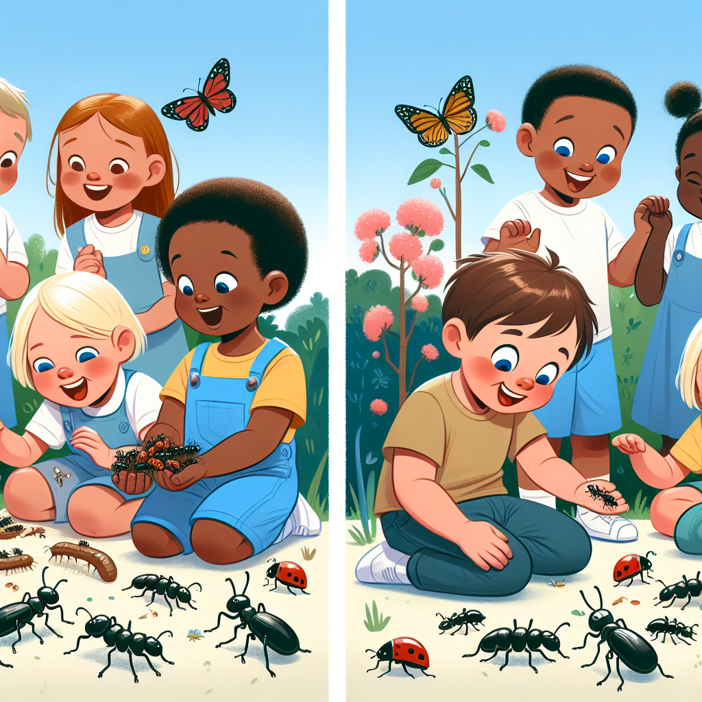 Children Playing with Bugs