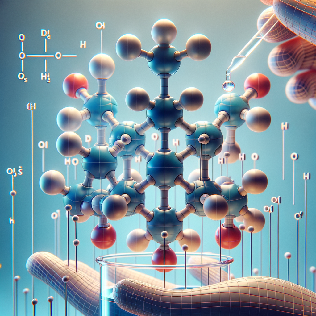 Detailed 3D Sulfuric Acid Molecule Structure