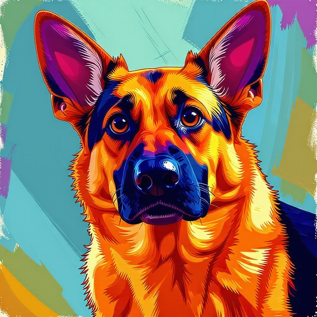 Pixar-Inspired German Shepherd Dog