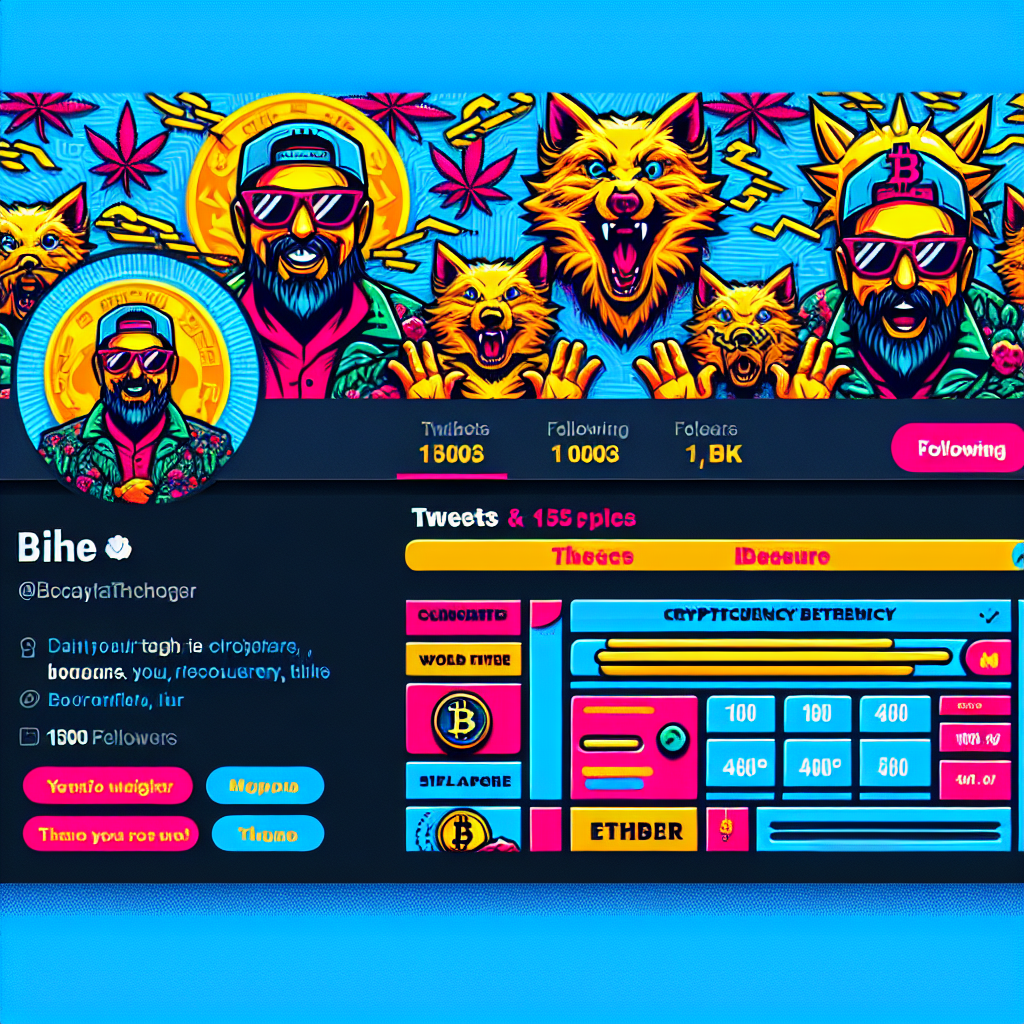 Colorful Cryptocurrency Twitter Header Design