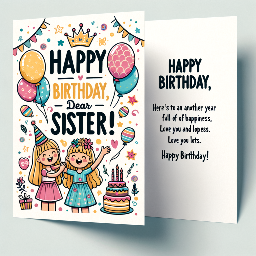 Printable Birthday Card for Older Sister