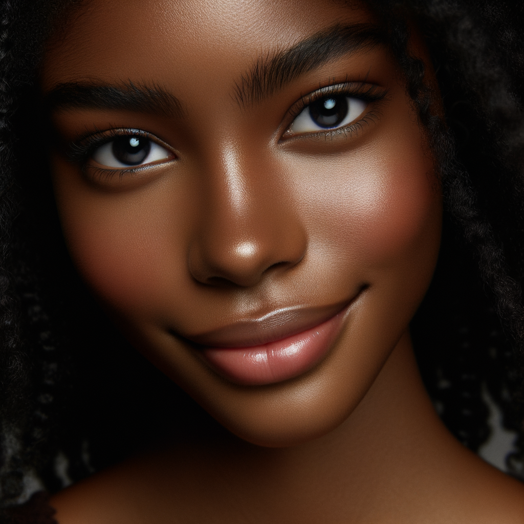 Celebrating Ebony Beauty: A Close-Up Portrait