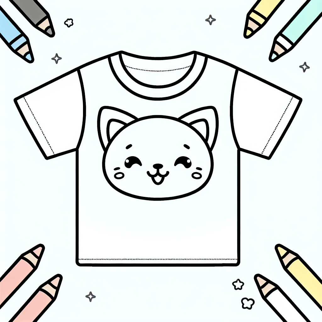 Fun T-shirt Coloring Page for Kids