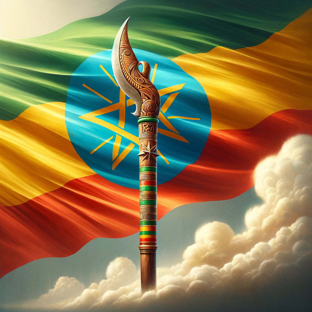 Ethiopian Fano Armi Illustration and Flag