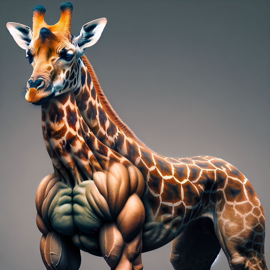 Mythical Hybrid Creature: Dog and Giraffe Fusion