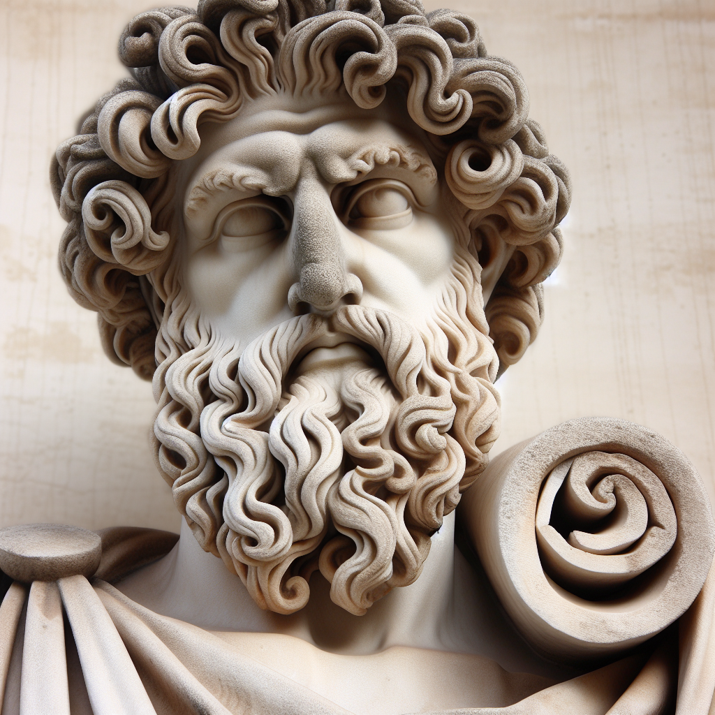 The Wise Stone Statue of Plato