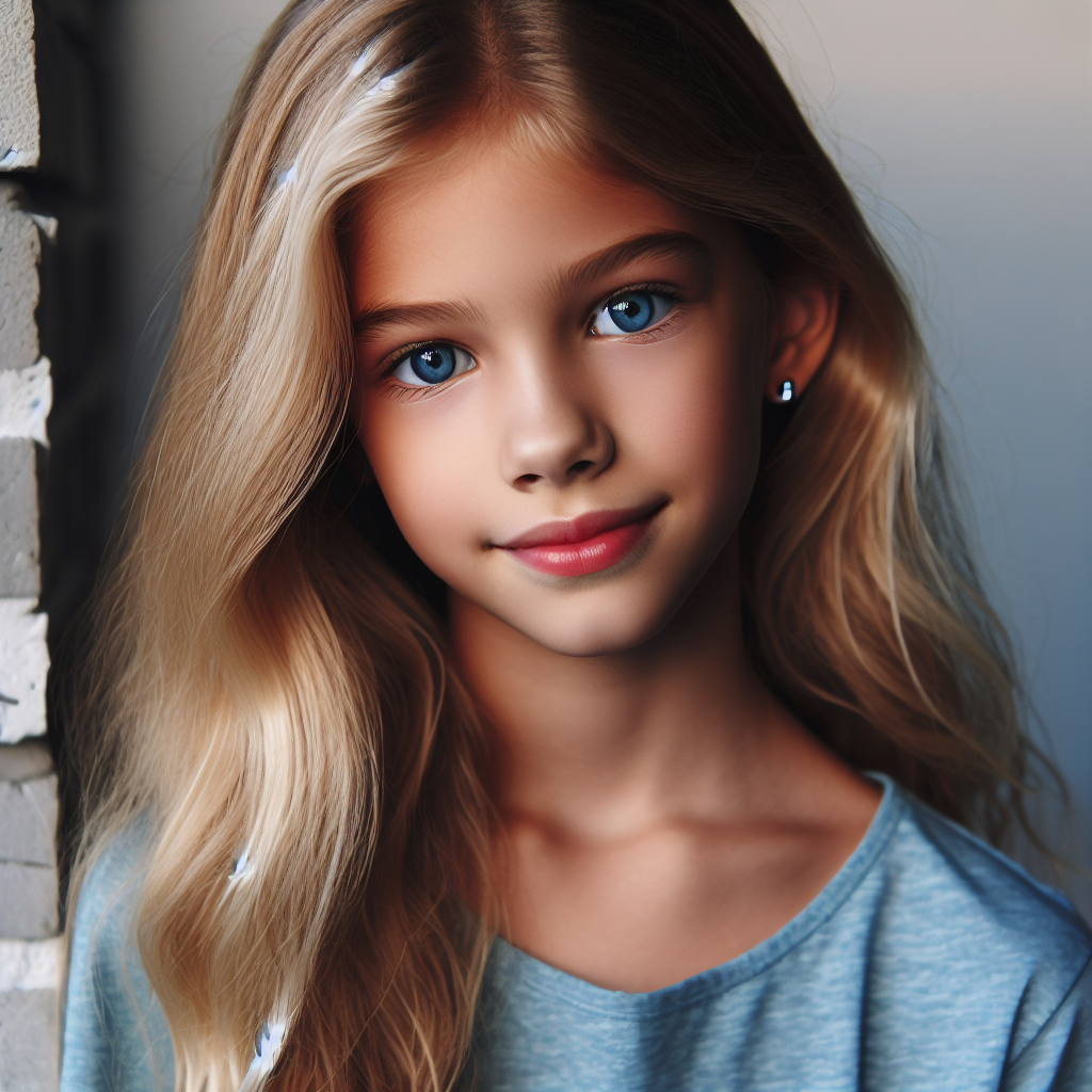 Discover the Charm of a 9-Year-Old Caucasian Girl