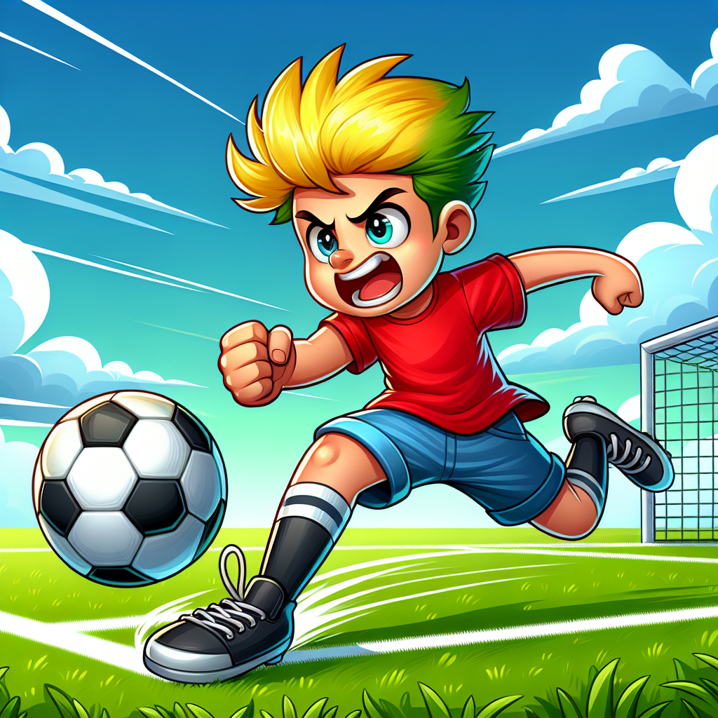 Cartoon Boy Soccer Player