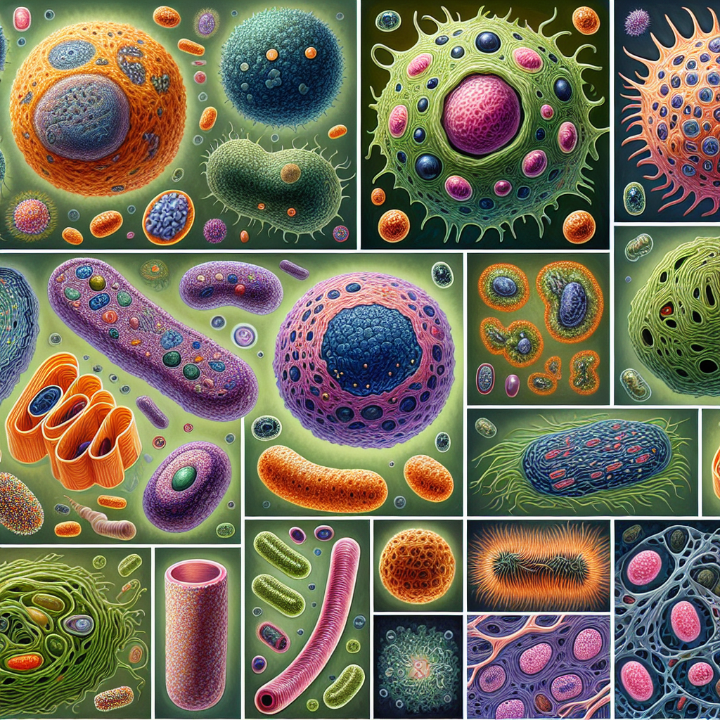 Biological Cell Images: Animal, Plant, and Bacteria Cells