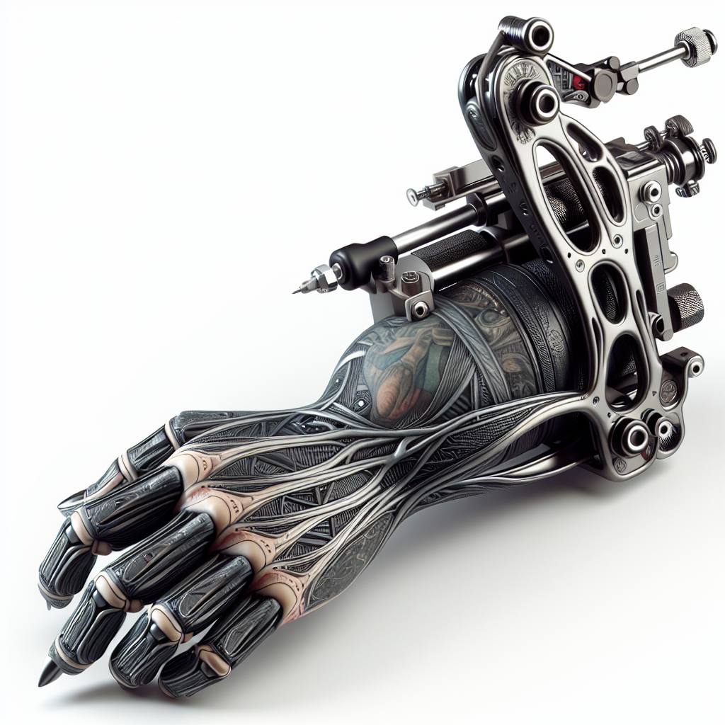 Innovative Tattoo Machine Resembling a Human Arm Sleeve