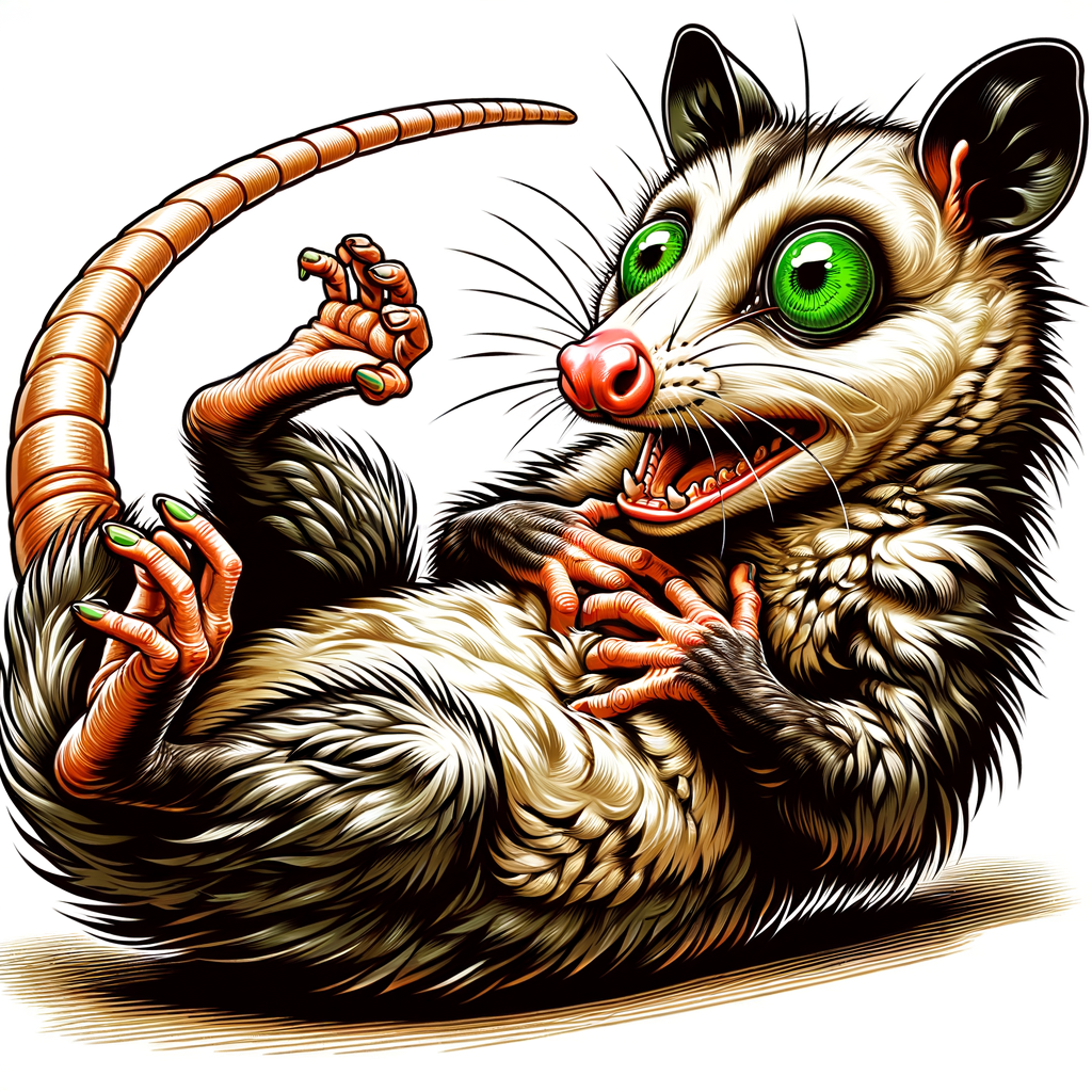 Possum Heart Attack Caricature