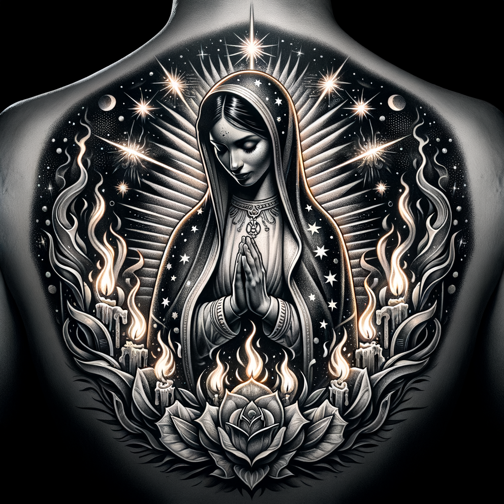 Artistic Virgen de Guadalupe Tattoo Designs