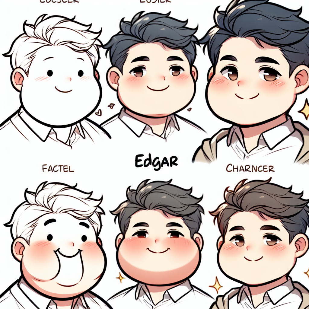 Meet Friendly Edgar: A Cheerful Character with Chubby Cheeks