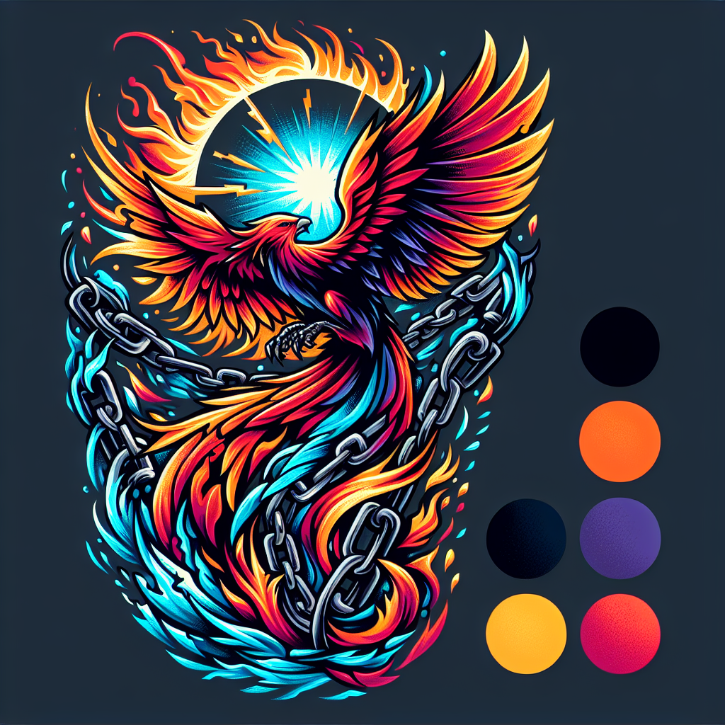 Empowering Phoenix Rising Tattoo Design