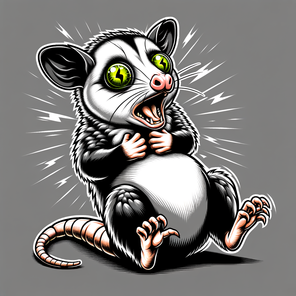 Bold Possum Caricature Graphic for Maximum Impact