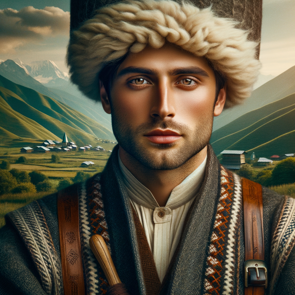 Traditional Circassian Man Portrait