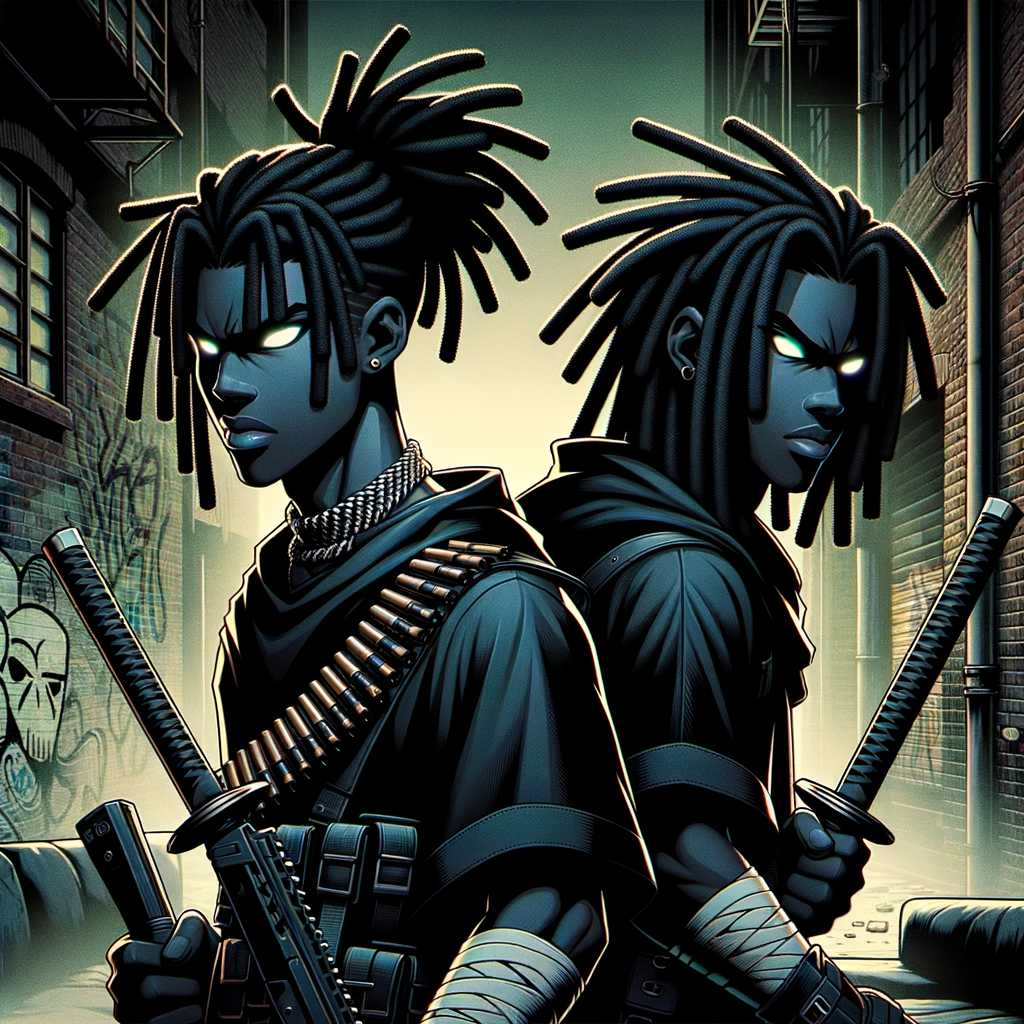 Black Male Anime Characters with Dreadlocks in Battle