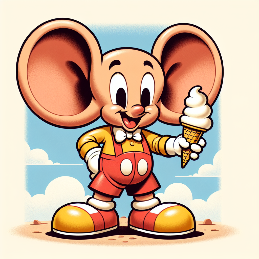 Mickey Mouse Eating Icecream