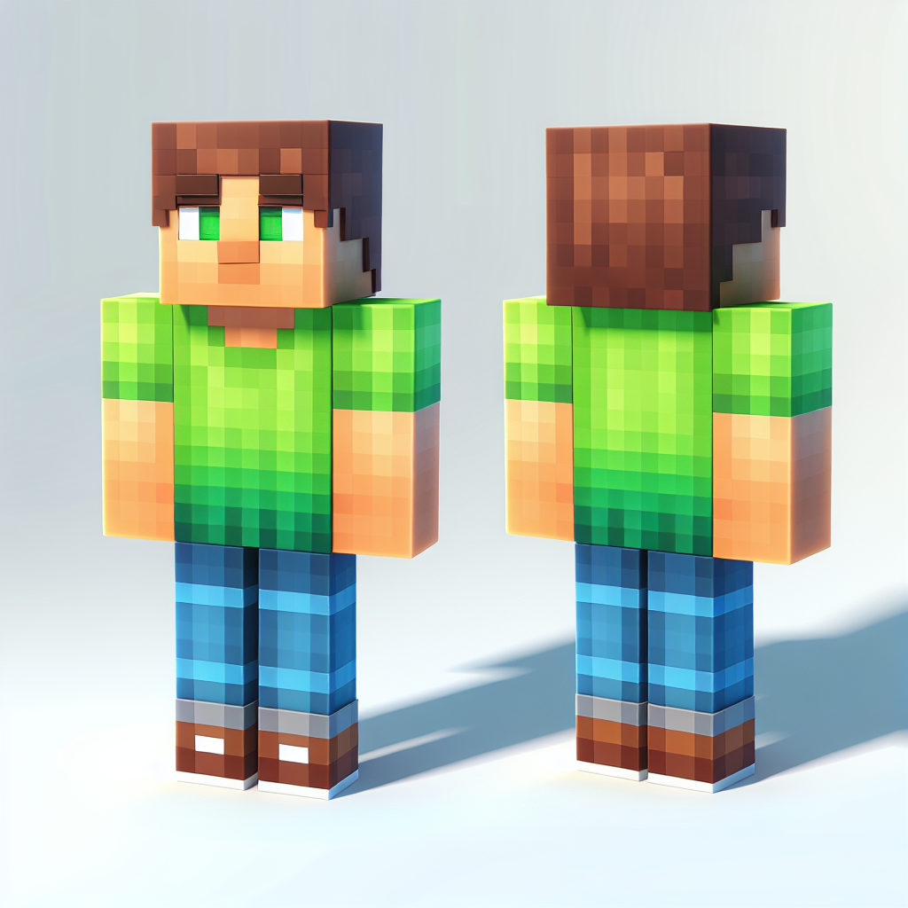 3D Human Minecraft Skin Design