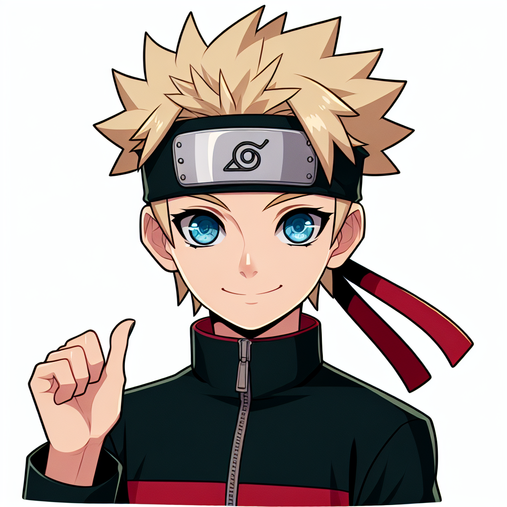 Young Caucasian Teenage Ninja with Spiky Blonde Hair