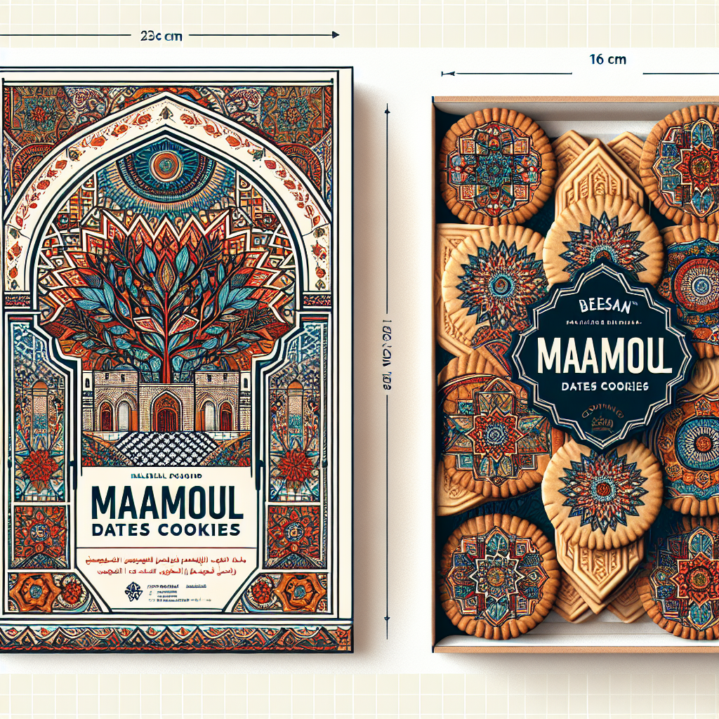 Luxurious Maamoul Dates Cookies Packaging Design