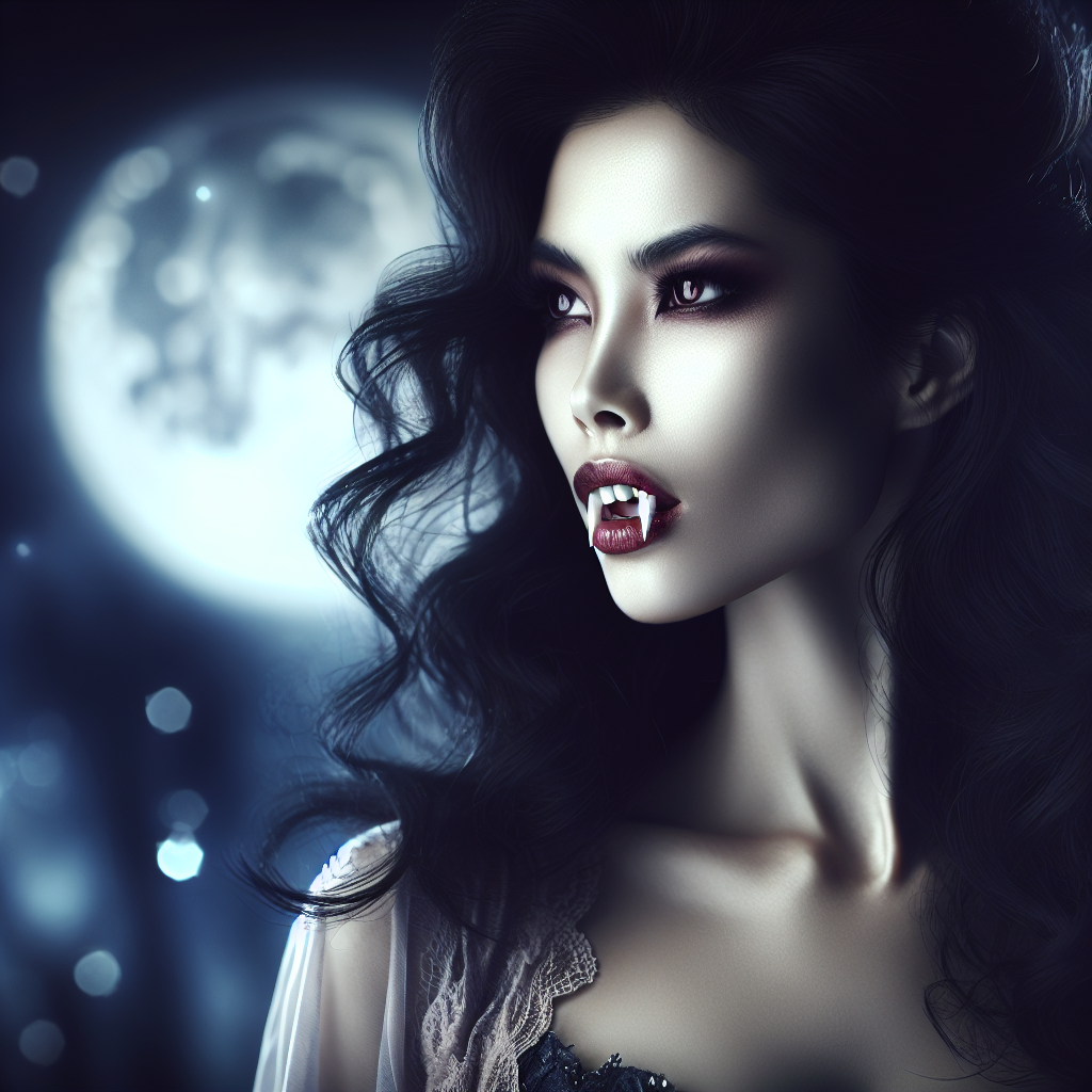 The Enigmatic Beauty of a Busty Vampire Woman