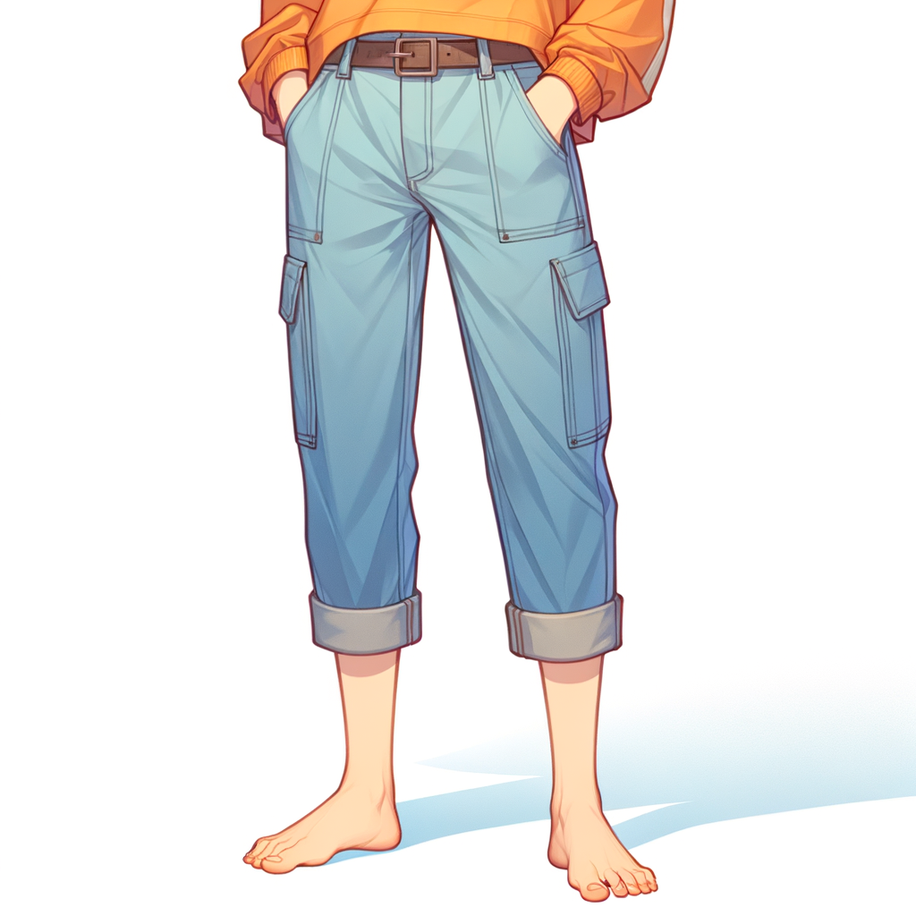 Female Character with Orange Hair in Casual Outfit