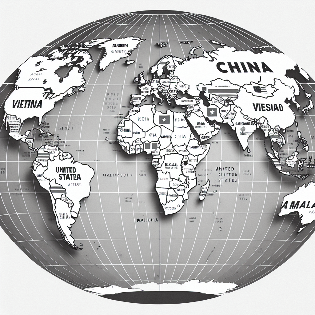 Highlighted Countries on Conceptual Planisphere