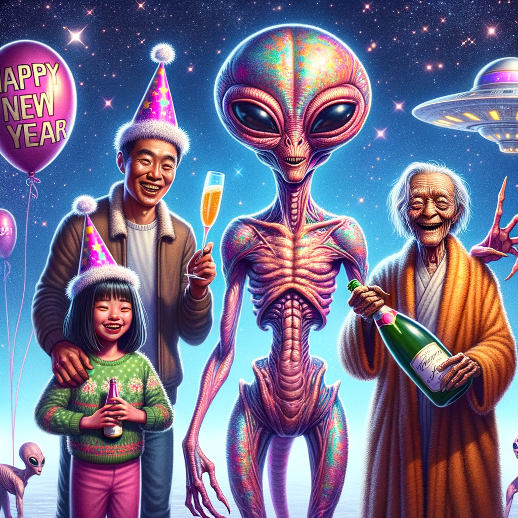 Extraterrestrial New Year Celebration