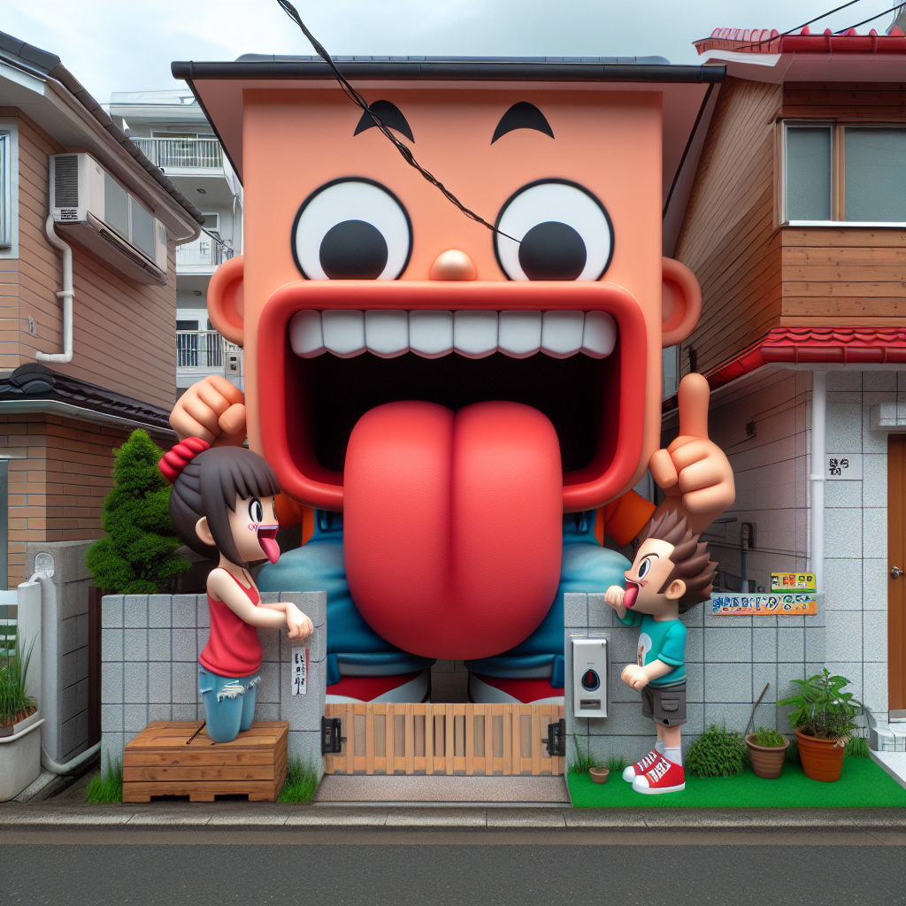 Meet the Freaky Tongue-Sticking Neighbor Character