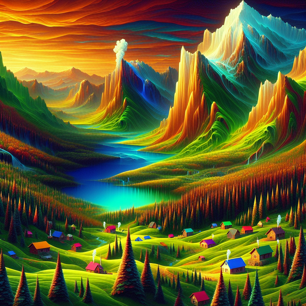 Discover a Stunning Pixar-Inspired Mountain Landscape