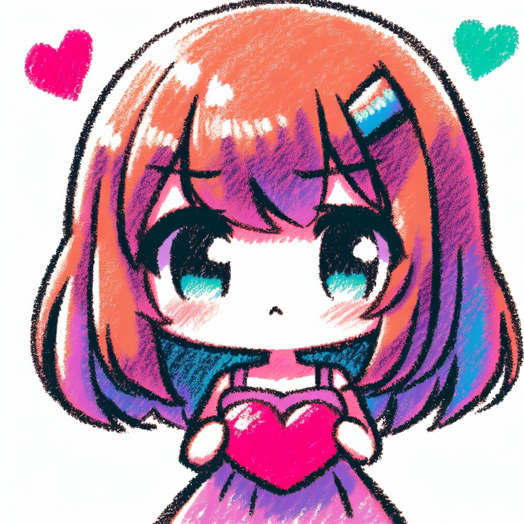 Cute Chibi Girl with Heart